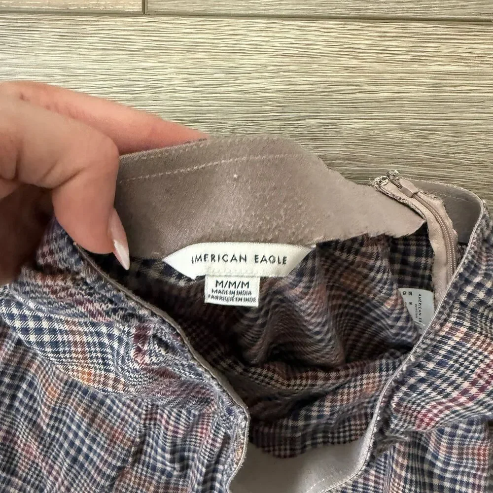 American Eagle Plaid Mini Skirt